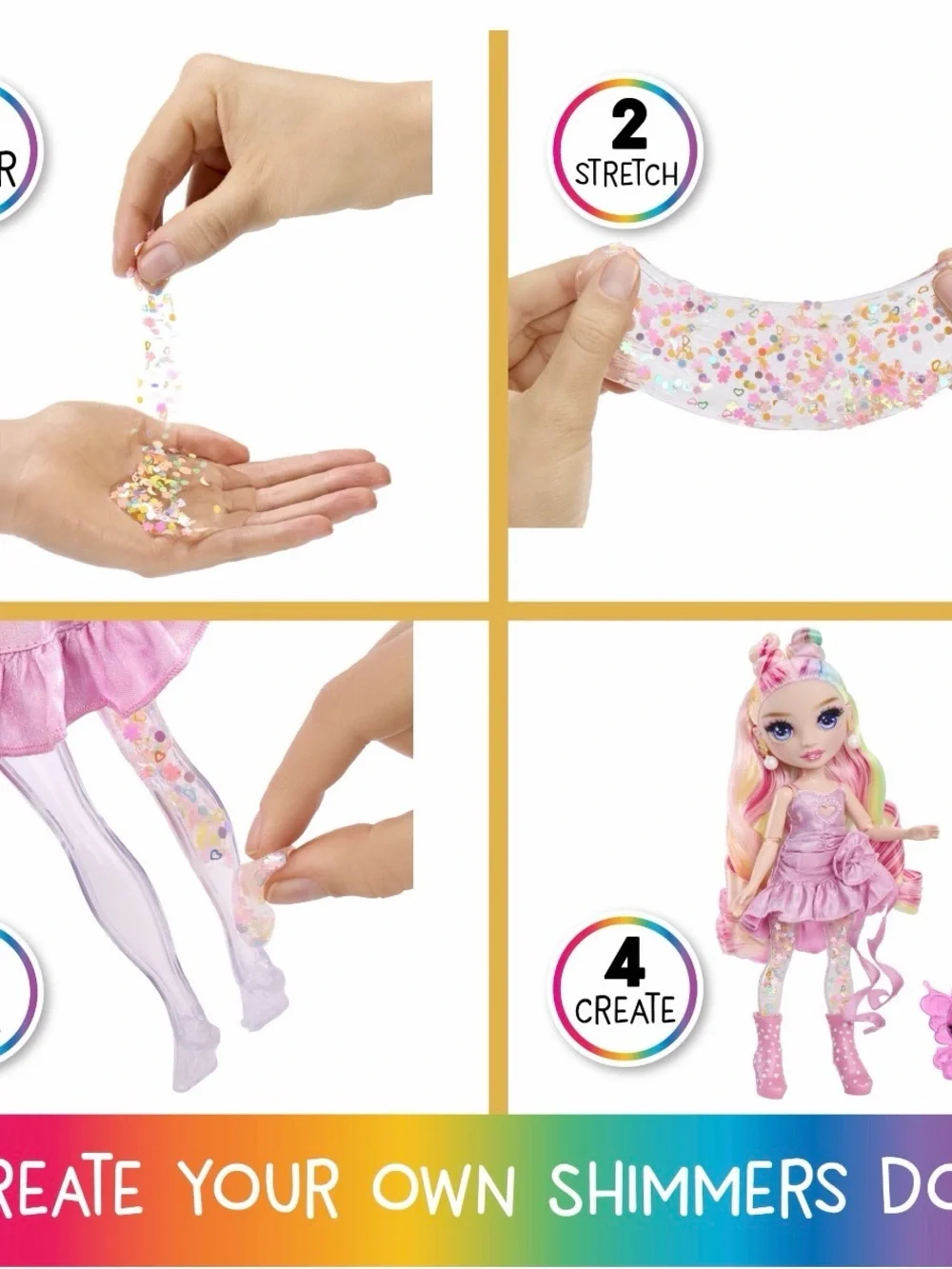 Rainbow High Rainbow Shimmers with Slime - Bella, Pink 11